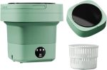 Small Portable Washing Machine, Mini Washer 9L High Capacity with 3 Modes Deep Cleaning for Underwear, Baby Clothes, or Small Items, Foldable Washing Machine for Apartments, Camping, Travel-Green