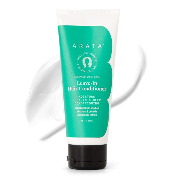 Arata Curl Leave-In Conditioner For Dry, Frizzy, Wavy, Curly Hair | Light Weight | Enhances Natural Curl Texture | Adds Shine & Moisture | Cg Friendly | No Sulphate, Paraben, Silicone | 100Ml,1 Count