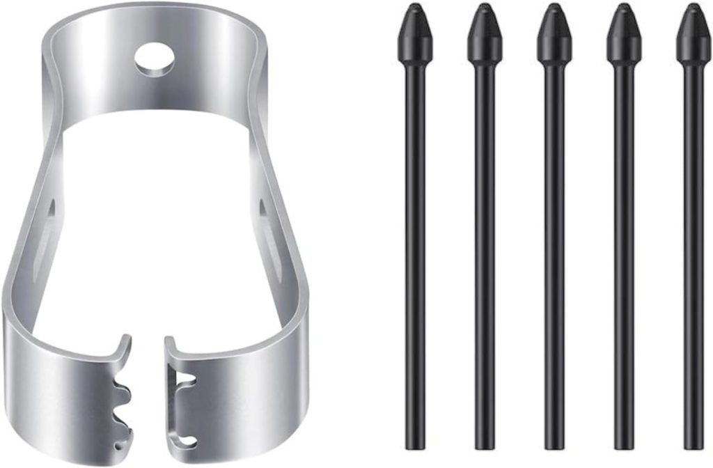 FITVERT Stylus Pen Nibs | Replacement Tips | Compatible with Note 10/20, Tab S6/S7, Includes 5 Refills + 1 Tweezer (Black) 5pcs
