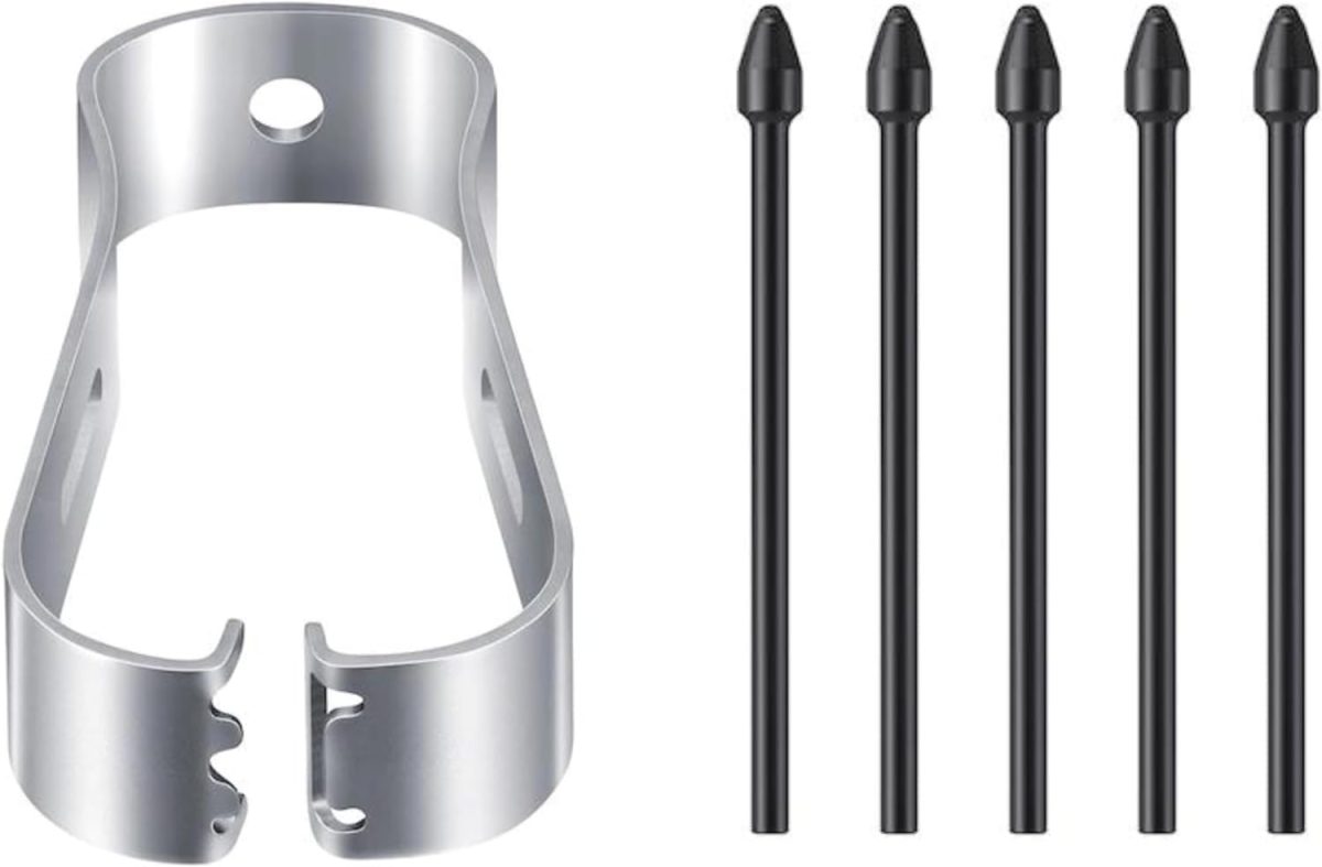 FITVERT Stylus Pen Nibs | Replacement Tips | Compatible with Note 10/20, Tab S6/S7, Includes 5 Refills + 1 Tweezer (Black) 5pcs