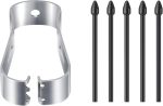 FITVERT Stylus Pen Nibs | Replacement Tips | Compatible with Note 10/20, Tab S6/S7, Includes 5 Refills + 1 Tweezer (Black) 5pcs