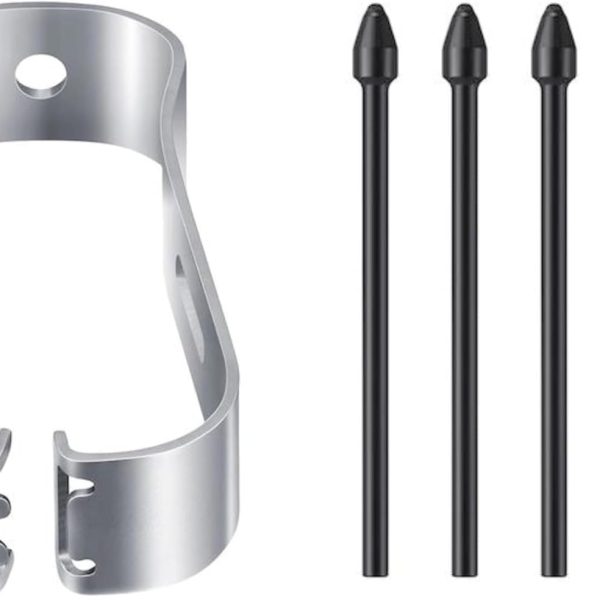 FITVERT Stylus Pen Nibs | Replacement Tips | Compatible with Note 10/20, Tab S6/S7, Includes 5 Refills + 1 Tweezer (Black) 5pcs