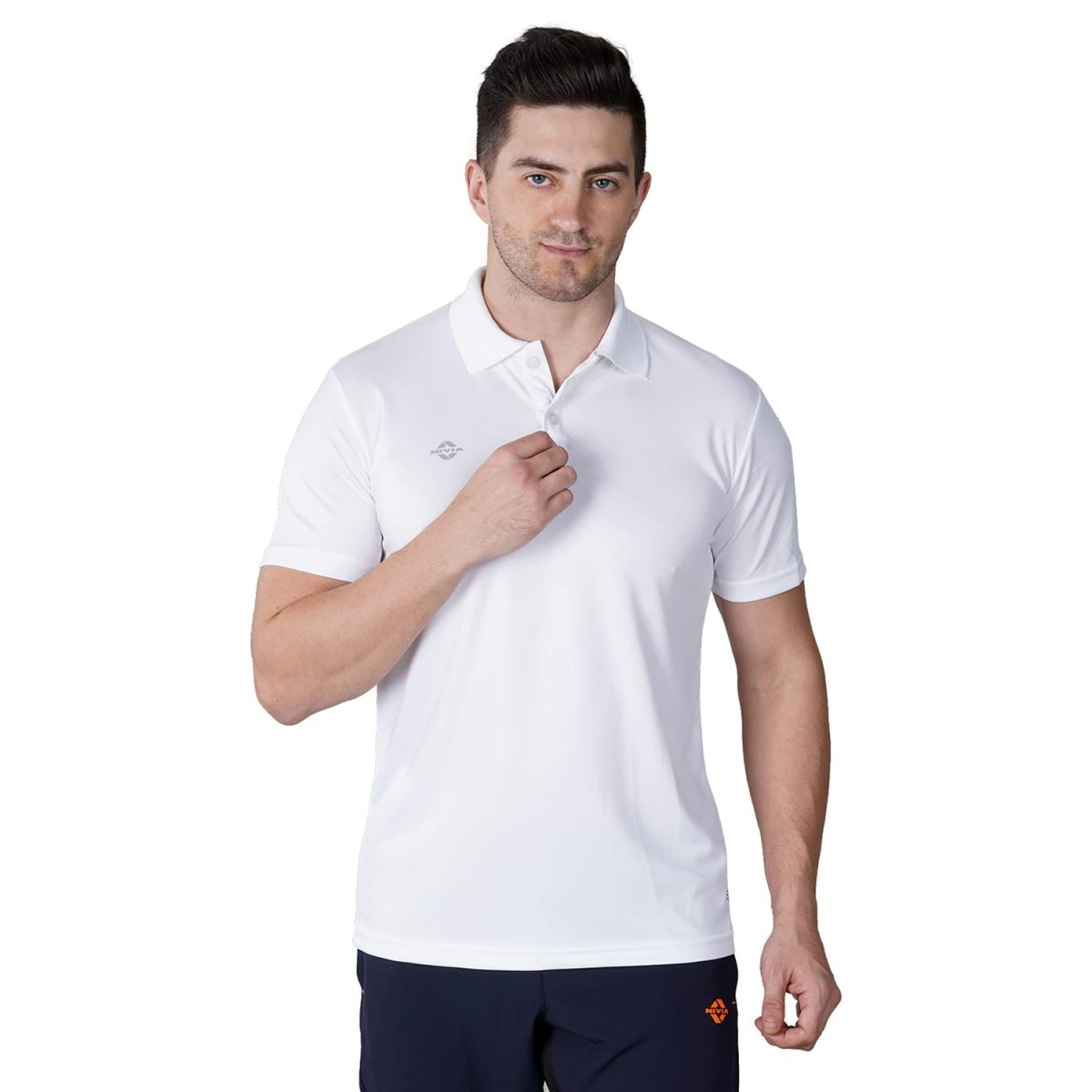 Nivia Solid Men's Dotted Micro Polyester Regular Fit T-Shirt