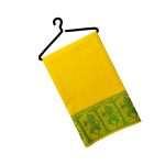 Anka's Handmade Bharatanatyam & Kuchipudi Dance Practice Cotton Saree (Yellow With Green Colour Doll Border)