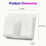 ZedGear Wall Mounted Mobile Holder Storage Case for Remote with Charging Port & Adjustable Viewing Angle Mobile Stand/Multi Purpose Stand - White (Pack of 3) - Image 3