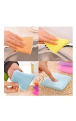 SR Sponge & Plastic Kitchen Scrubber for Dish/Utensils/Tiles Cleaning Heavy Quality Scrub Pad Multicolor Free Size Pack of 5 - Image 4