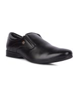 Liberty Fortune Robert-1 Men’s Formal Oxfords Shoes, Non-Lacing - Black - Synthetic Leather Shoes for Men with Cushioned Footbed - Stylish Office Footwear - Comfortable and Lightweight