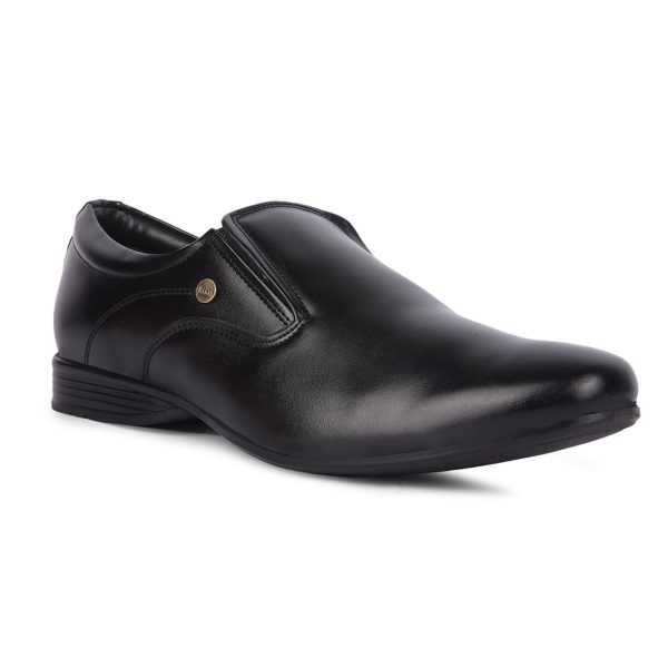 Liberty Fortune Robert-1 Men’s Formal Oxfords Shoes, Non-Lacing - Black - Synthetic Leather Shoes for Men with Cushioned Footbed - Stylish Office Footwear - Comfortable and Lightweight