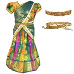 AMIRTHA FASHION Girls Traditional Lehenga Choli RUDHURA HALF SAREES WITH WAIST BELT (AMFRHSGR)