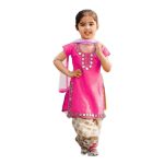 Girls' Cotton & Silk Readymade Salwar Suit
