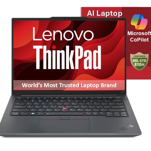 Lenovo ThinkPad E14 AI PC Intel Core Ultra 5 125U | Copilot Key | 16GB RAM | 512GB SSD | 14” WUXGA IPS 300 Nits | Win 11 + Office 2024 | Backlit | Fingerprint | 1.42 kg | 1Y Onsite | Black –21M7S0SJ00