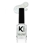 KINDED Nail Paint Long Lasting Lacquer Nail Art Nail Polish Enamel Nail Polish Glitter Topper Coat for Girls Women (9 ml, Glittery Finish, Shade 34 Showstopper Ivory)