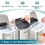 LEONARD USA Ice Maker Machine Stainless Steel with Self-Cleaning Function, Automatic with Inverter Technology, Makes Instant Bullet Ice Cubes in 7-9 Minutes, 12Kg/day (Based on American Technology) - Image 4