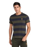 U.S. POLO ASSN. Men's Cotton Regular Fit Crew Neck Striper I688 Lounge T-Shirt (Pack of 1)