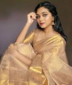 HAIDER ALI AND SONS Women Handloom Pure Soft Tissue Saree With Banarasi Weaving Zari Border And Running Bp | Saree For Party, Wedding, And Festivals, gold - Image 6