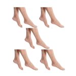INFISPACE Women & Girl's Ultra-Thin Transparent Nylon Ankle Length Summer Skin Socks (Pack of 5) - Image 2