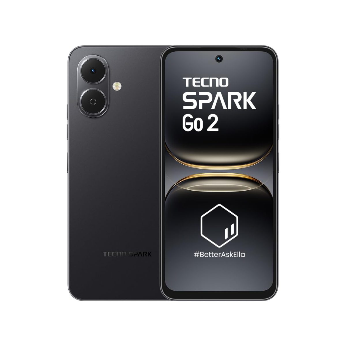 Spark GO 2 ( Ink Black , 4GB+64GB ) | Segment 1st IP64 SGS Certified | Segment's 1st AI with Indian Languages | Segment's 1st No Network Communications* | 120Hz Punch Hole Display | 5000mAh Battery