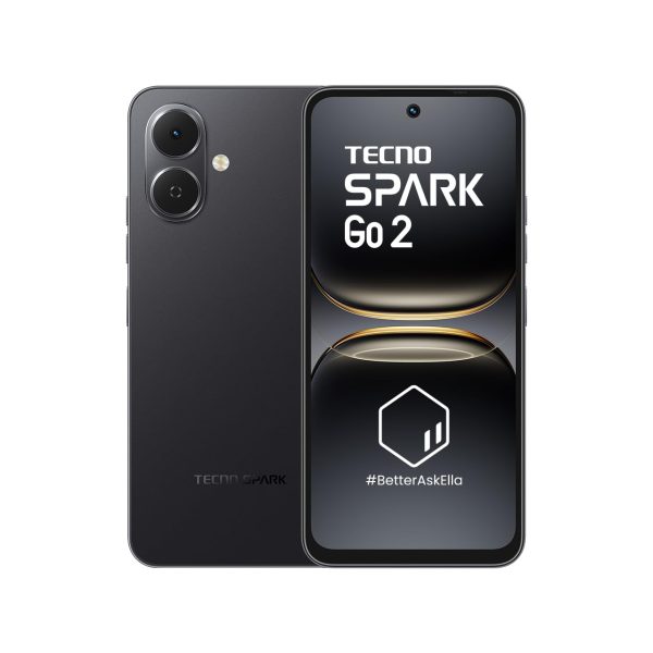 Spark GO 2 ( Ink Black , 4GB+64GB ) | Segment 1st IP64 SGS Certified | Segment's 1st AI with Indian Languages | Segment's 1st No Network Communications* | 120Hz Punch Hole Display | 5000mAh Battery