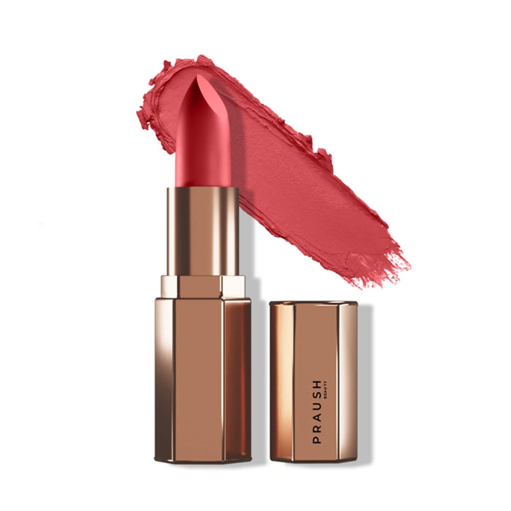PRAUSH BEAUTY (Formerly Plume) Plush Matte Lipsticks Super Light & Hydrating, Long Lasting, Rich Pigment, Smooth Soft Matte Finish, Showbiz, 4g