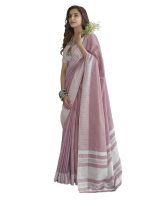 SIRIL Women's Self Woven, Jacquard Border Cotton Saree with Unstitched Blouse
