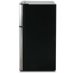 LEONARD USA Mini Fridge Small Fridge 120 L Inverter Double Door with Toughened Adjustable Glass Shelves, Mechanical Control, Interior Light (Based on American Technology) (Silver & Black) - Image 4