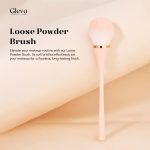 Gleva Multipurpose Professional Powder & Blush Cheek Brush, Travel Cosmetic Brush Perfect for Cheek Forehead Jawline Nose Blending Flawless Highlighter Brush (Black Loose Powder Brush) - Image 2