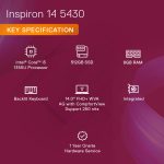 Dell Inspiron 5430, Intel Core i5-1335U, 13th Gen, 8GB RAM, 512GB SSD, FHD+ Comfort View, 14"/35.56cm, Windows 11, MS Office 21, Platinum Silver, 1.59KG, Backlit KB, Thunderbolt 4.0 Port Laptop - Image 11