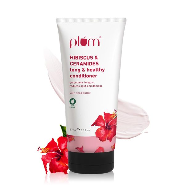 Plum Hibiscus & Ceramides Conditioner | Nourishing Formula with Shea Butter | Smoothens & Strengthens Hair | Prevents Split Ends | 100% Vegan & Cruelty-Free | 175g