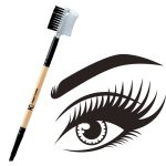 KINDED Eyelash Eye Brow Grooming and Angular Double Sided 2 in 1 Eyes Makeup Brush Professional Series for Makeup with Smooth Soft Synthetic Bristles Anti Rust Aluminium Ferrule Wooden Handle Grip - Image 5