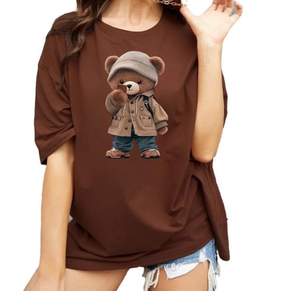 ABSOLUTE DEFENSE Oversize Tshirt Baggy for Women Girl Cotton Casual Stylish Latest Beige Maroon Lavender Pink Blue Black Brown Peach White 299 399 Under