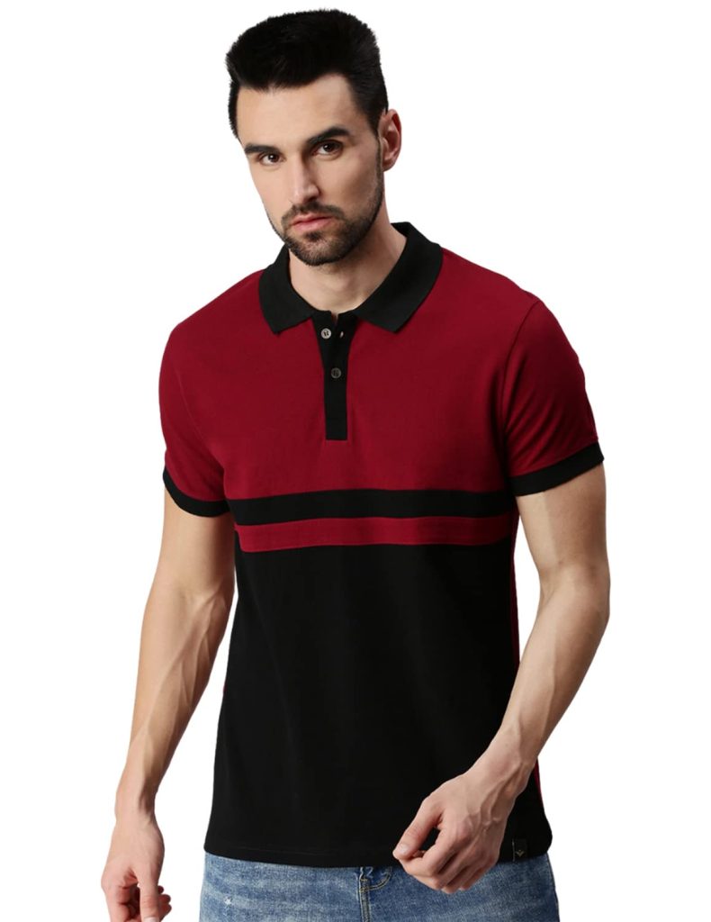 Veirdo Mens Polo Formal Classic Fit T Shirts for Men, Half Sleeves Polo Tshirt, Stylish, Cotton T Shirts