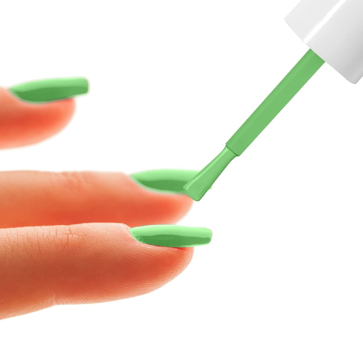 MyGlamm LIT Nail Enamel-Fomo (Green)-7ml | Nail Polish | Nail Paint | Long Lasting Nail Polish | Chip Resistant | Glossy Finish - Image 4