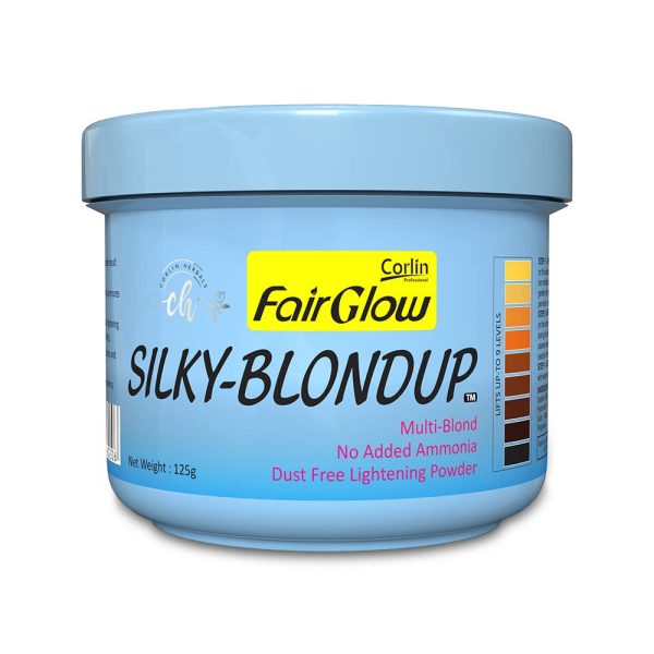 Corlin Fair Glow Silky Blondup Blondor Powder - Lifts upto 9 levels | For Men & Women, 125g