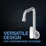 Kohler Beam Wall-Mount Sink Tap for Kitchen - Single Lever Cold-Only Kitchen Faucet - Brass, Silver Colour- Kitchen Water Tap with Swivel Spout - Easy Function, Versatile Design 25418IN-4-CP - Image 3