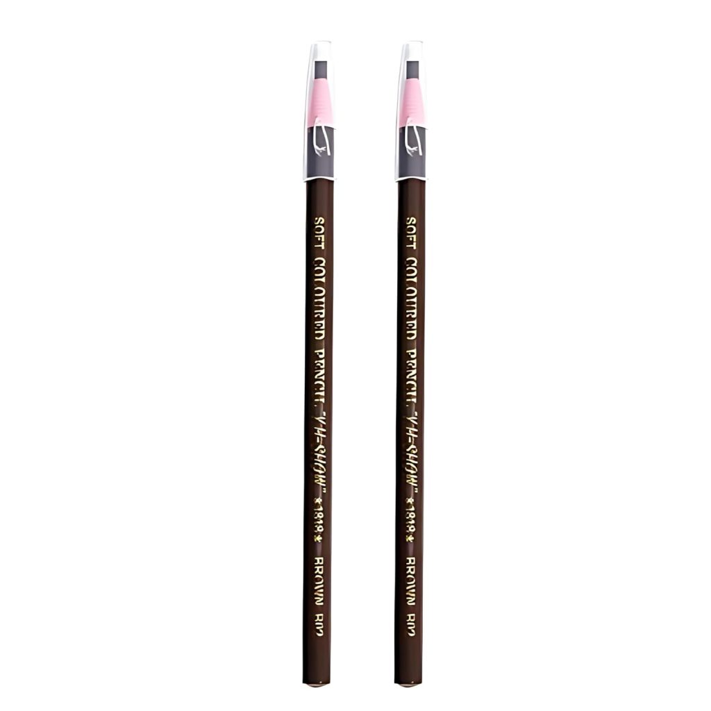 Globelle Brow Mapping Pencil with String – Precision Eyebrow Pencil for Microblading, Permanent Makeup, and Cosmetic Use- Brown (Pack of 2)
