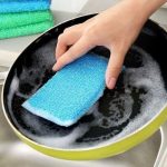 SR Sponge & Plastic Kitchen Scrubber for Dish/Utensils/Tiles Cleaning Heavy Quality Scrub Pad Multicolor Free Size Pack of 5 - Image 5