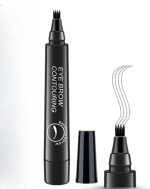 4-Tip Microblading Eyebrow Pen – Waterproof, Long-Lasting Eyebrow Pencil with Micro-Fork Tip for Flawless, Natural-Looking Brows (Eyebrow pen - Black)