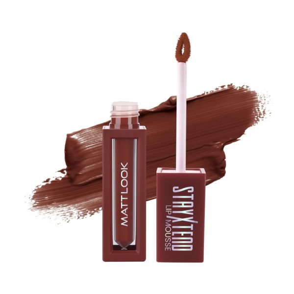 MATT LOOK StayXtend Lip Mousse Smudge & Transfer proof, Long Lasting, Non-Sticky, Waterproof Liquid Lipstick for women, everyday use with Vitamin E, Choco Latte - 4ml (Pack of 1)