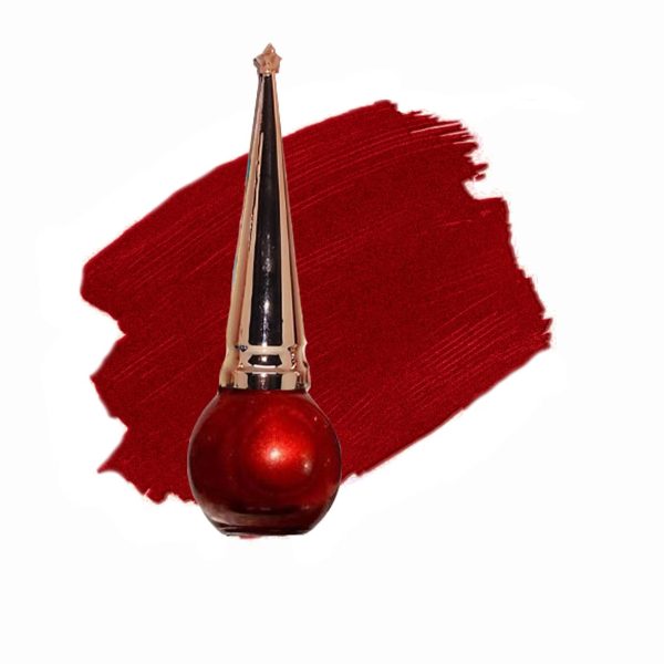 Bigwig Eyeliner,RED Metallic Finish | Long Lasting, Water Proof, Smudge Proof,Vegan & Cruelty Free, Easy Application, Liquid Eyeliner 10ml