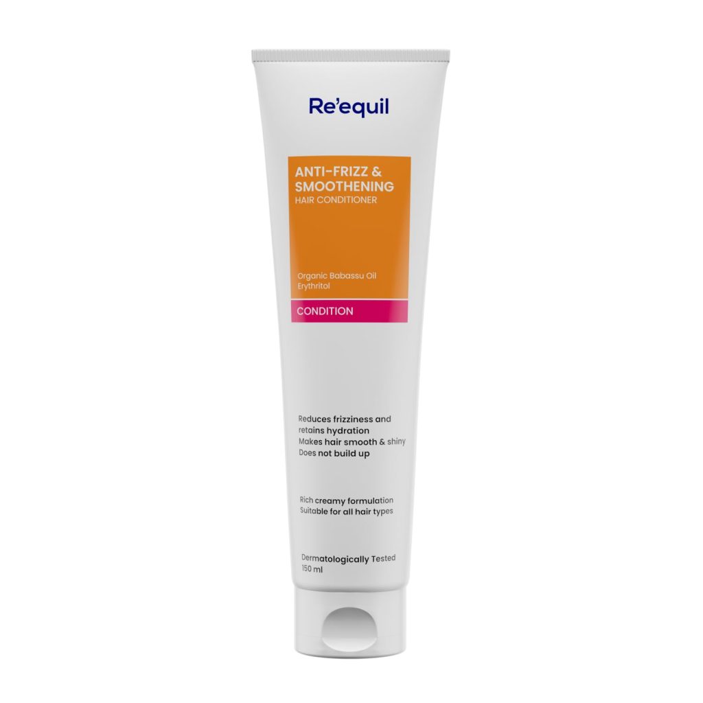 RE' EQUIL Anti Frizz & Smoothening With Babassu Oil | Tames Frizz & Hydrates Dry Hair | Protein & Silicone Free | All Hair Types | 150 Ml,1 Count