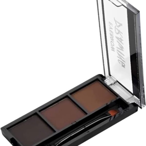 Eyebrow Powder Kit | Powder With Brush | Long-Lasting | Natual Looking Brows | Rich Color Payoff | Shaped & Defined Brows | Available in 3Shades | Waterproof and smudgeproof | Brown