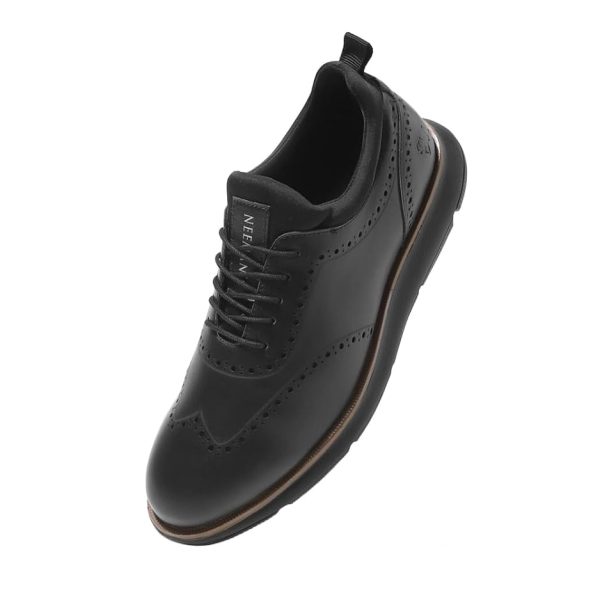 Neeman's Crossover Brogues for Men | Faux Leather (PU) on Mesh Base | Comfortable Semi-Casual Oxfords