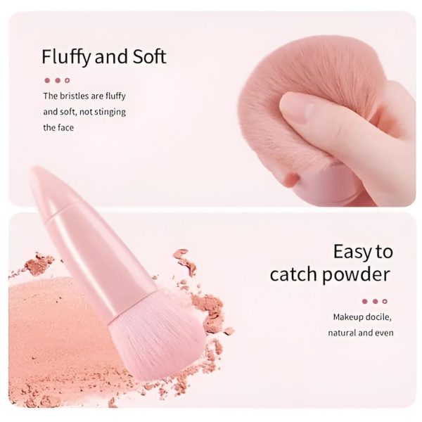 Mini Makeup Brushes Kit – Travel-Friendly Cosmetic Brush Set for Women & Men – Portable 5-Piece Makeup Brush Set with Case – Ideal for Foundation, Eyeshadow, Blush & Lip Application