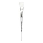 [Ear Lobe & Accessories] Transparent Handle Face Pack/Mask Applying Brush with Ultra Soft Nylon Bristles Tip, White, 17 X 2 cm - Pack of 1