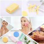 Shidara Compressed Facial Sponge, Smilerain Face Cleansing Sponge Pad Exfoliating Wash Makeup Removal for Women | Multi | 12 Pieces - Image 5