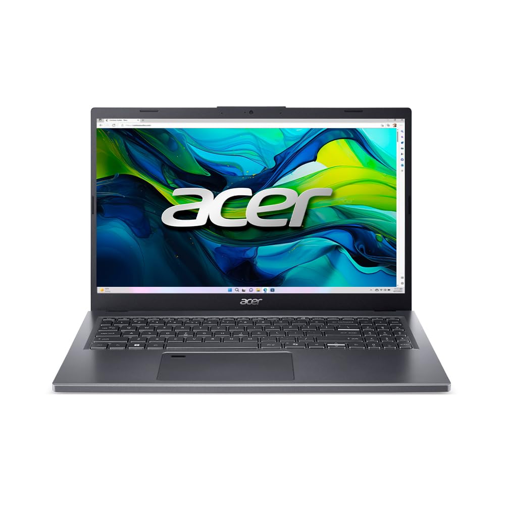 Acer Aspire 15 Intel Core 5-120U Processor Laptop (Win11 Home/16GB RAM/512GB SSD/Intel Graphics/MSO) A15-51M with 15.6" Full HD IPS Display, Fingerprint Reader, Backlit Keyboard, Steel Grey, 1.77KG