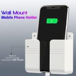 ZedGear Wall Mounted Mobile Holder Storage Case for Remote with Charging Port & Adjustable Viewing Angle Mobile Stand/Multi Purpose Stand - White (Pack of 3) - Image 2