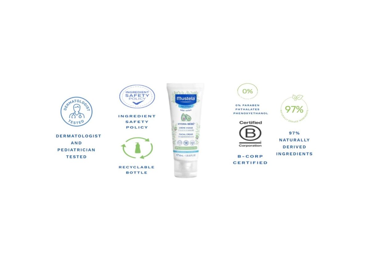 Mustela HydraBebe Facial Cream - 40ml | Nourishing Face Lotion for Normal Skin | Hypoallergenic, Long-Lasting Hydration with Sweet Almond & Jojoba Oil | Gentle Care for Newborns & Babies - Image 6