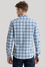 Men's Cotton Casual Checked Classic Collar Slim Fit Shirt - Image 2