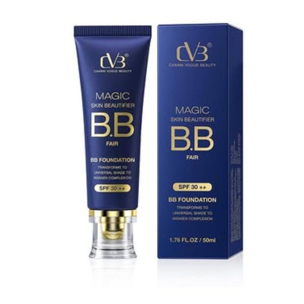CVB C65 Magic Skin Beautifier BB Fair Cream for Complexion Enhancer, Matte BB Foundation for Face Make-up, Skin Hydration with SPF 30 ++ (01 White Ivory)